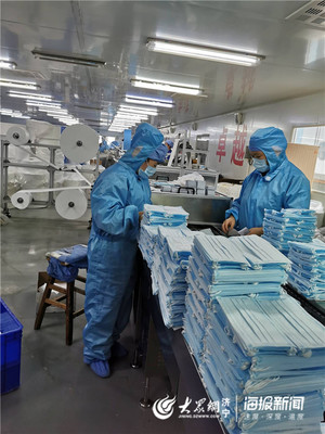 濟寧醫用口罩生產商24小時輪番趕工，全力保障供應
